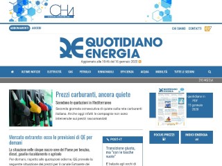 Screenshot sito: Quotidiano Energia