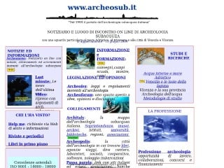 Screenshot sito: Archeosub.it