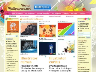 Screenshot sito: Vector Wallpapers