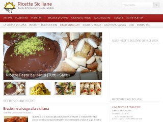 Screenshot sito: RicetteSiciliane