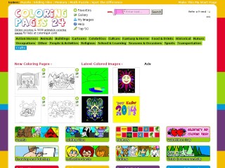 Screenshot sito: ColoringPages24.com
