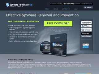 Screenshot sito: Spyware Terminator