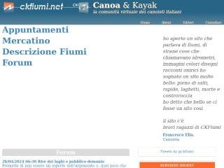 Screenshot sito: CKfiumi