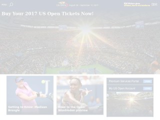 Screenshot sito: US Open