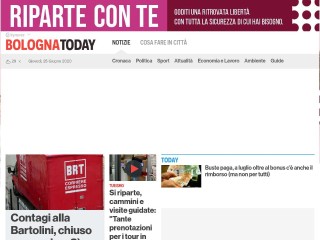 Screenshot sito: BolognaToday