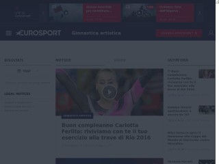 Screenshot sito: Eurosport Ginnastica Artistica