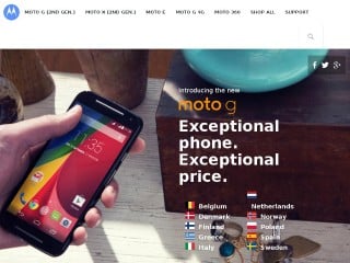 Screenshot sito: Motorola