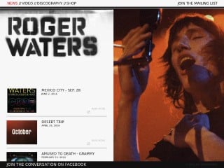 Screenshot sito: Roger Waters