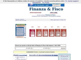 Screenshot sito: Finanza e Fisco