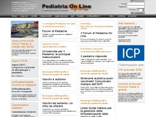 Screenshot sito: Pediatria OnLine