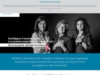 Screenshot sito: Fondazione Veronesi