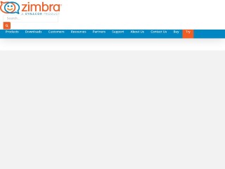 Screenshot sito: Zimbra.com