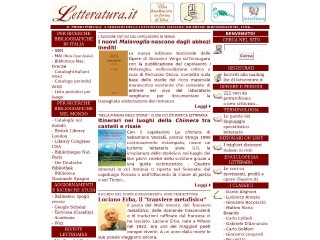 Screenshot sito: Letteratura.it