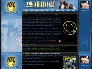 Screenshot sito: Nirvana