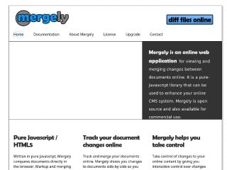 Screenshot sito: Mergely