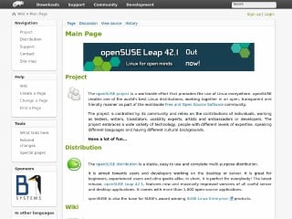 Screenshot sito: OpenSUSE
