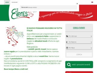 Screenshot sito: Italy by Events