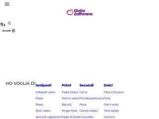 Screenshot sito: GialloZafferano.it