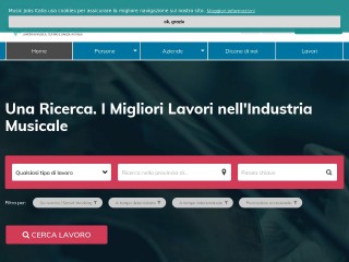 Screenshot sito: Music Jobs Italia