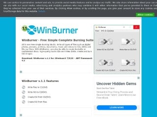 Screenshot sito: WinBurner