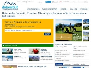 Screenshot sito: Dolomiti.it