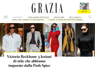 Screenshot sito: Grazia