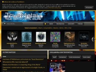 Screenshot sito: Truemetal.it