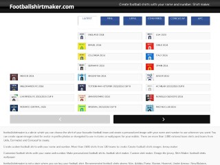 Screenshot sito: FootballShirtMaker.com