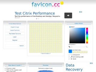 Screenshot sito: Favicon.cc