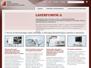 Screenshot sito: Laser Forum