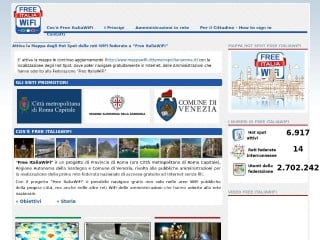 Screenshot sito: Free ItaliaWiFi