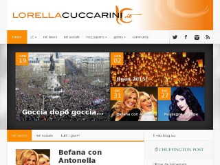 Screenshot sito: Lorella Cuccarini