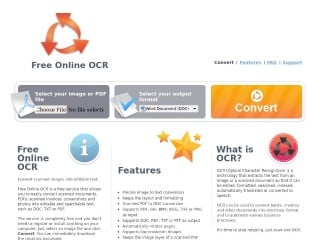 Screenshot sito: Free-online-ocr.com