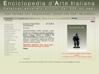 Screenshot sito: EnciclopediaDArte.eu