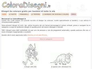 Screenshot sito: Coloradisegni.it