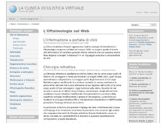 Screenshot sito: Oculistica.info